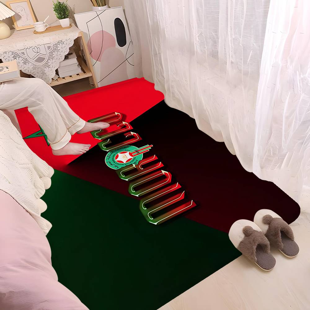 Morocco Map Flag Room Mats Anti-slip Absorb Water Long Strip Cushion Bedroon Mat Household Carpets