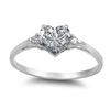 Romantic Pink Heart Shaped Ring For Female Cubic Zirconia Bridal Wedding Party  With Minimalist Fashion Jewelry Accessories