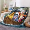 Winnie Pooh Adventure Flannel Blanket Super Soft Warm Cozy Blanket For Sofa Bed Office Travel Allseason Home Decor Gift