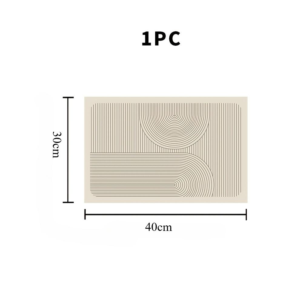 

[Сверхвпитывающий кухонный коврик] Сверхвпитывающий 1 шт. Кухонный коврик для сушки с минималистичным линейным дизайном | Мягкая резиновая основа, идеально подходит для кухонной столешницы 30*40cm
