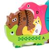 Zvířecí dřevěná skládačka Montessori dětské kreslené 3D puzzle hry Vzdělávací hračky pro děti v raném věku