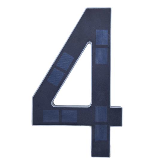 Solar Address Number Sign, LED Lighted House Number for Outdoor, Auto On/Off, Waterproof Garden Door Decoration
