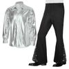 1970s Retro Men's Disco Suit Set: European & American Style for Parties & Performances