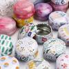12pcs Mini Round Metal Tin Boxes with Elegant Floral Portable Storage Container for Earrings Jewelry Storage Bins Home Organizer