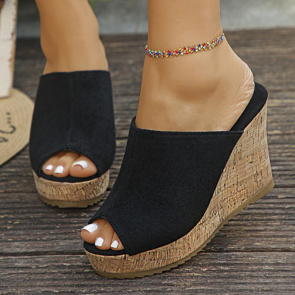 2026 New Women Wedge Platform Sandals Vacation Thick Heels Slippers Non Slip Thick Bottom Shoes Women Lightweight Designer Shoes