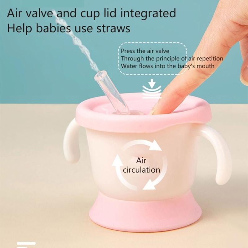 Baby Straw Cup Spoutless Transition Cup Leak Proof Training Cup Water Drinking Cup for Infant Toddler 1-6 Year