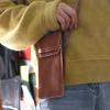 Handmade Glasses Storage Bag Hanging Shoulder Glasses Protector Case PU Leather Glasses Bag  Pouch