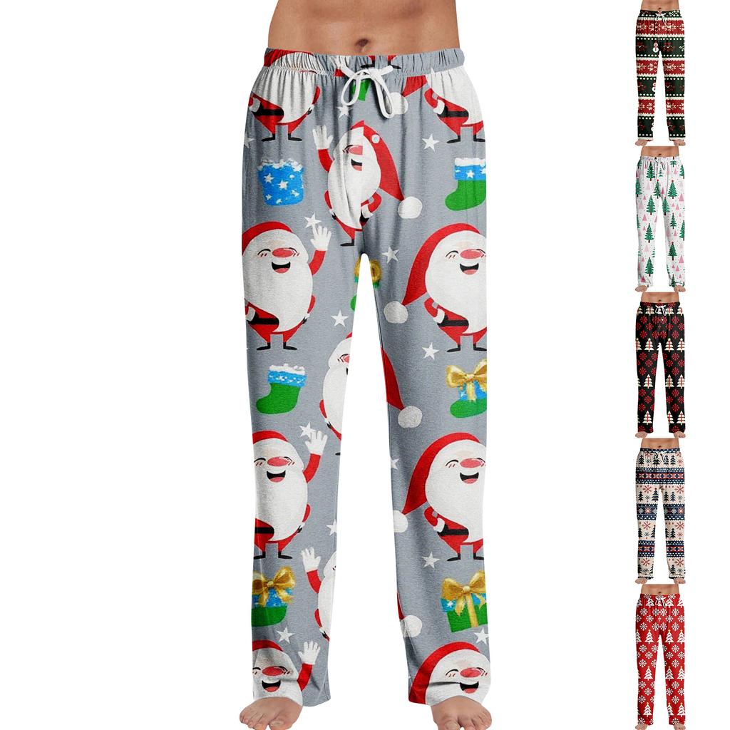 Anime Pajama Pants Sleepwear Casual Drawstring Elastic Waist Pants Comfy Straight Yoga Loose Trousers