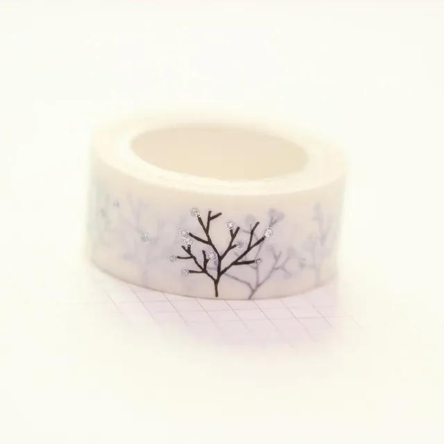 4pcs Gold Silver Foil Washi Tape DIY Hot Gold Ironing Moon Star House Branches Office School Stationary Supplies Scrapbooking