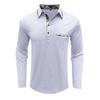 Men's Long-sleeved Lapel T-shirt Fashion Men's POLO Shirt Autumn and Winter Bottoming Shirt Tops