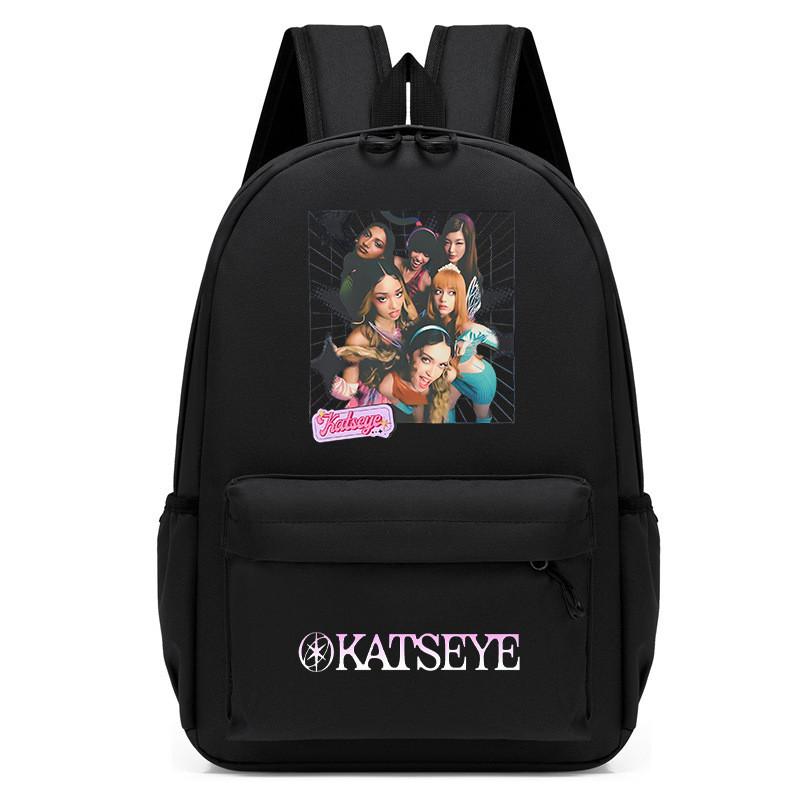 60123-15 Popstars KATSEYE Bedruckter Rucksack Schüler Schule Wasserdichte Tasche