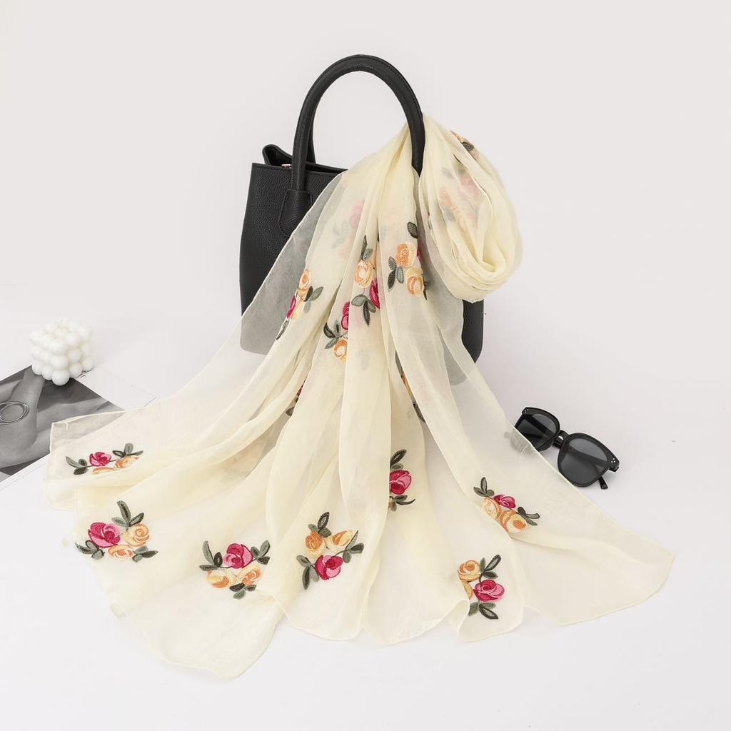 Ethnic Style Scarf for Women Fashion Yunnan Travel Outfit Summer Embroidery Embroidery Exterior