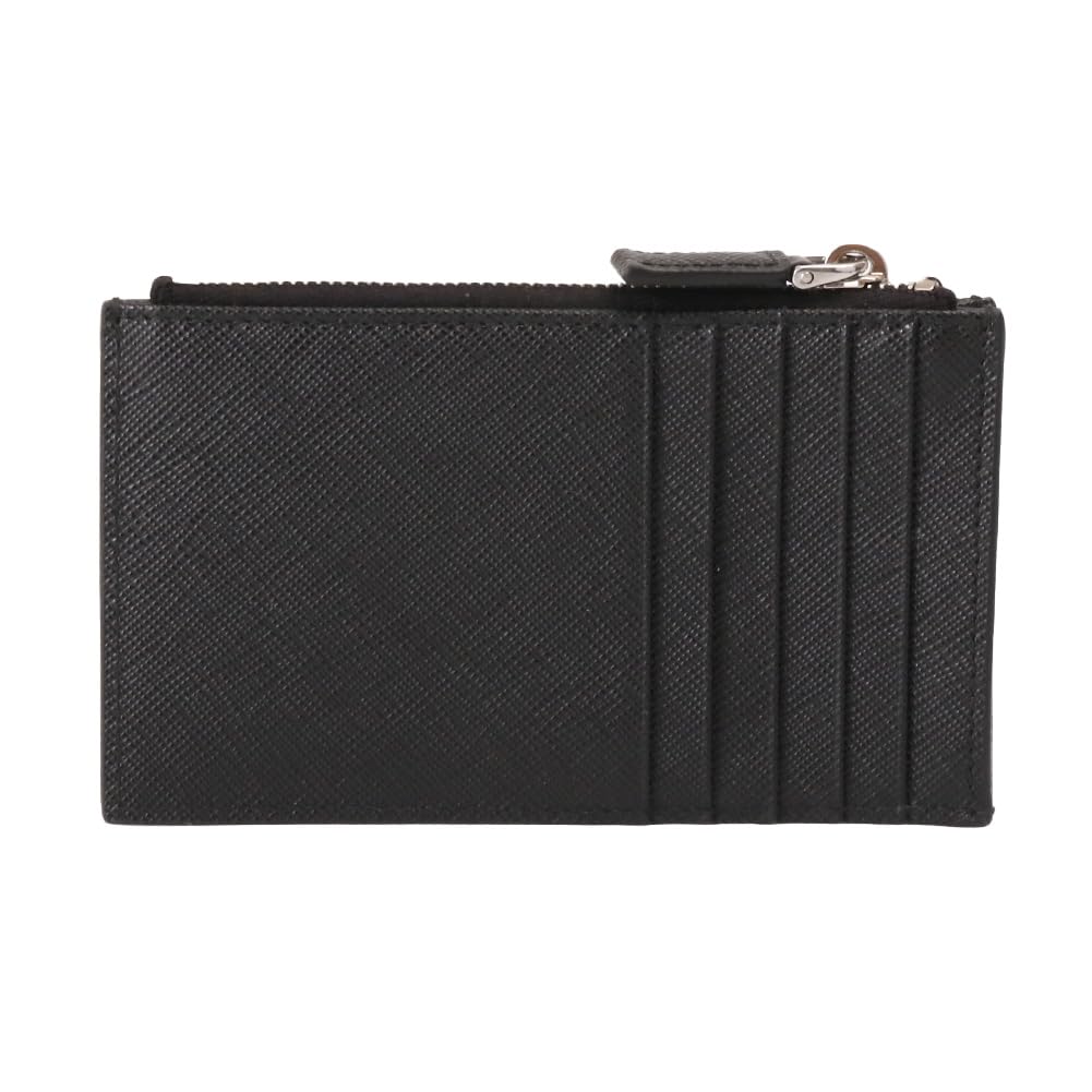 Příslušenství 2MC086 QHH Pouzdro na mince s trojúhelníkovým vzorem Nero Saffiano [Prada] (pouzdro na kartu) Pánské Dámské [Značka] [Položka]