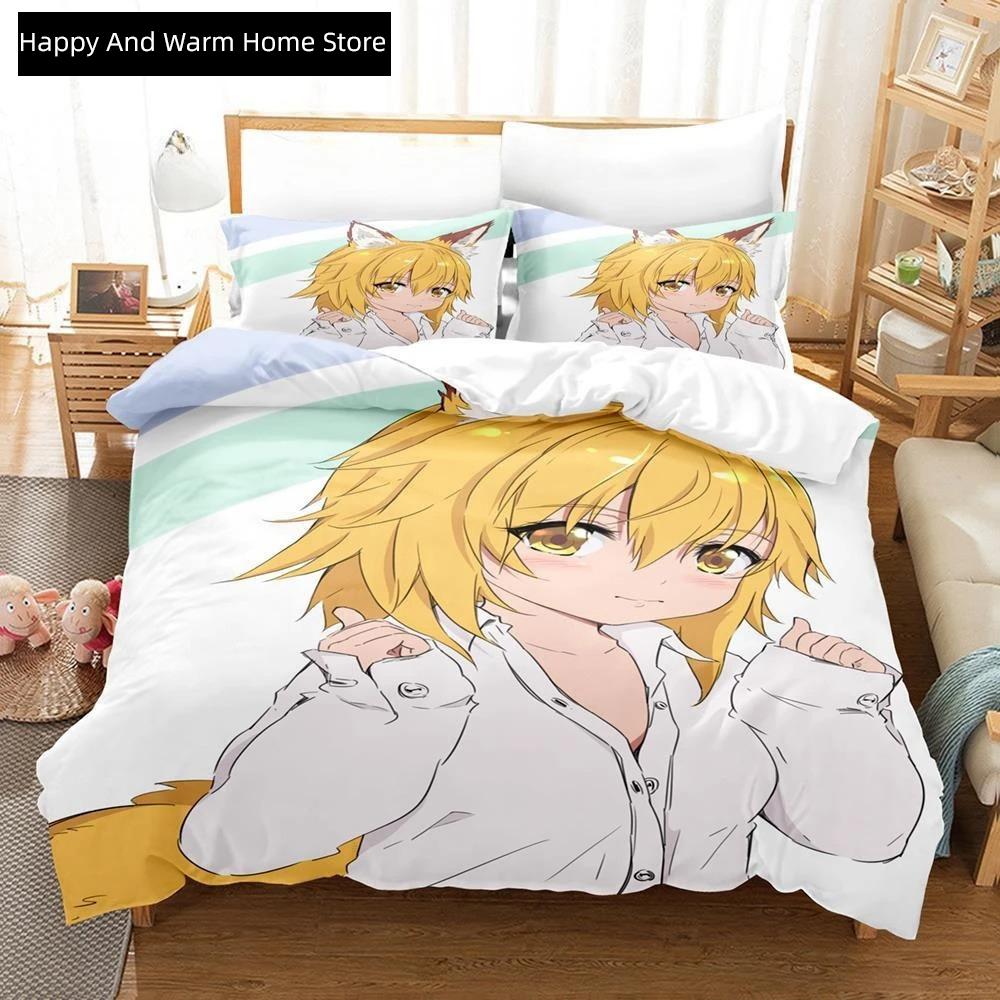 

Comforter 3D Print Anime The Helpful Fox Senko San Bedding Set Single Twin Full Queen King Size Bed Set Adult Boy Bedroom S Comforter (quilt)-EU Single(135*200cm)3pcs
