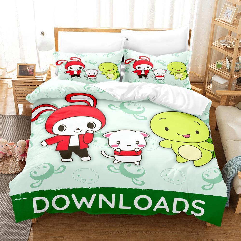 New Maizen Sisters Bedding Set Single Twin Full Queen King Size Bed Set Adult Kid Bedroom Duvet Cover Sets Anime Bed Sheet Set