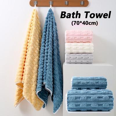 70x140cm Coral Velvet Bath Towel Flat-woven Skin Soft Bath Towel Anti-pilling Firm Printing and Dyeing Process Towel