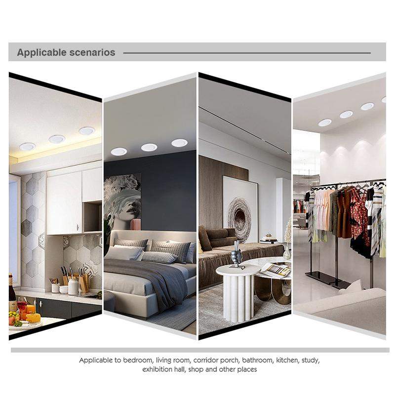 LED Downlight 5W 9W 12W 15W 18W Recessed Spotlight Ceiling Lamp AC110V 220V DC12V 24V Indoor Lighting Warm Cold White
