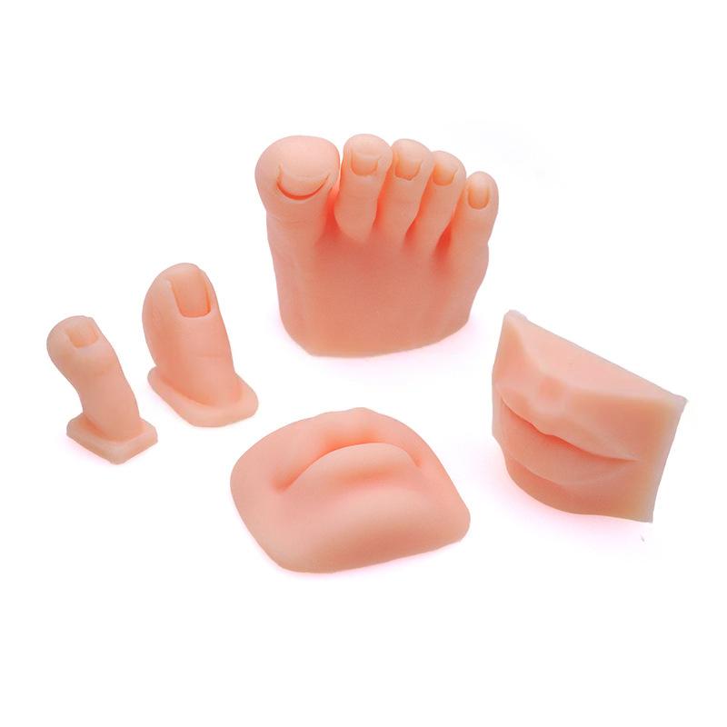 1Pcs Thickened Silicone Solid Lips Model Simulation Artificial Practice Skin For Permanent Fake Foot Nail Piercing Training