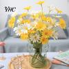 Artificial Flower 5 Heads UV Resistant Silk Colorful Fake Homehold Flowers Decor Handcraft Model Wild Floral Arrangements Home Decor