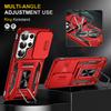 Case for Samsung S26 S25 S24 Plus Ultra Lens Sliding Window Protective Cover Full Coverage With Holder Kickstand Shock Proof