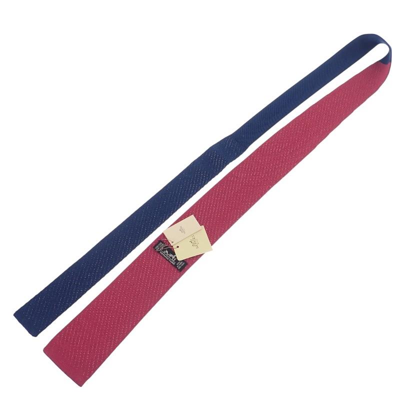 HERMES  H903022T 02  tie Navy silk mens