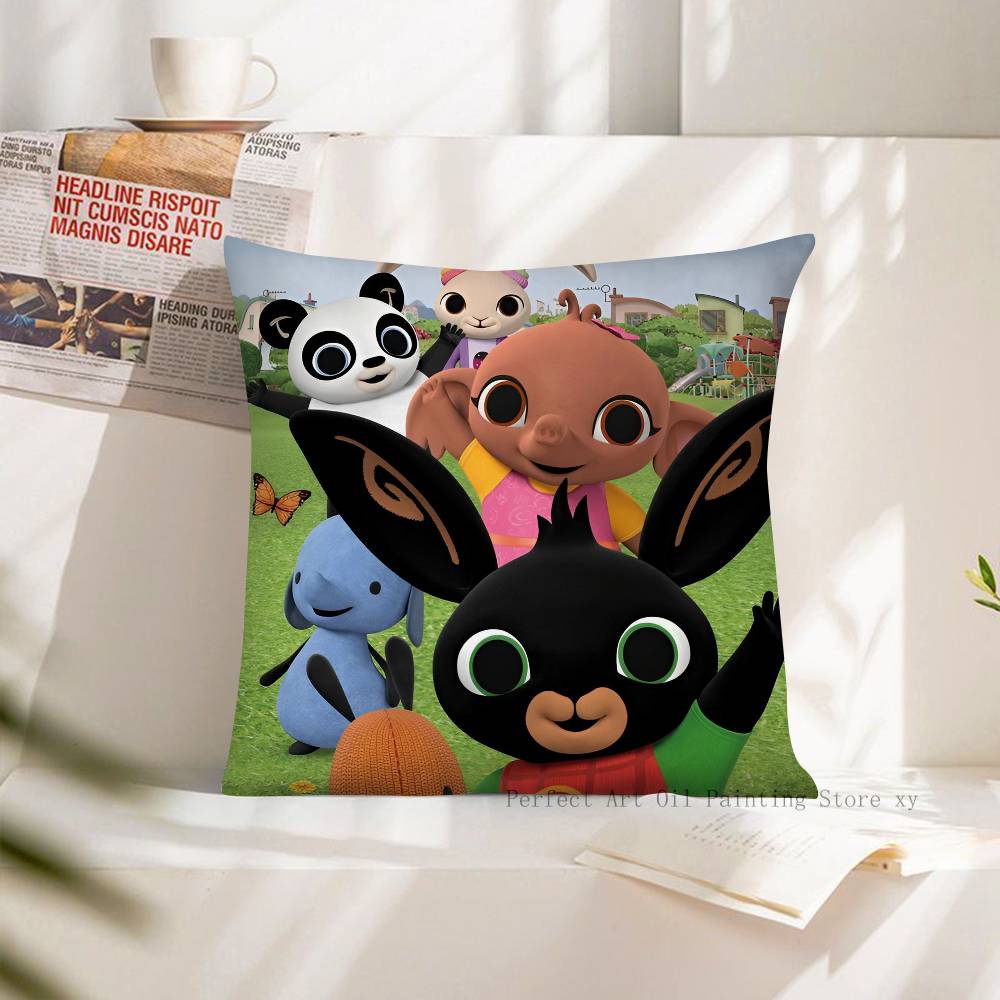 BBing Rabbit Pillow Case Fashion Square Pillowcase Bedroom Sofa Room Ins Decoration Leisure