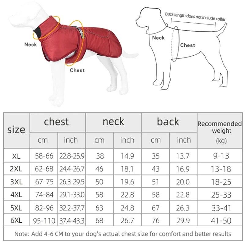 Duże Ubrania dla Psa Wiatroodporne Grube Ciepłe Ubrania dla Psa Zwierzęcia Odblaskowy Płaszcz dla Szczeniaka Mops Labrador Francuski Yorkies Kurtka Kostiumy
