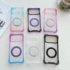 Fashion Gradient Airbags Clear Armor Case for IPhone 17Air 16 15 14 Plus 13 12 Pro Max Shockproof Metal Ring Stand Protect Cover