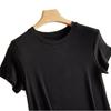 Women's New Jumbo Soft Crew Neck Top Spring Summer Lycra Acetate Wool T-Shirt