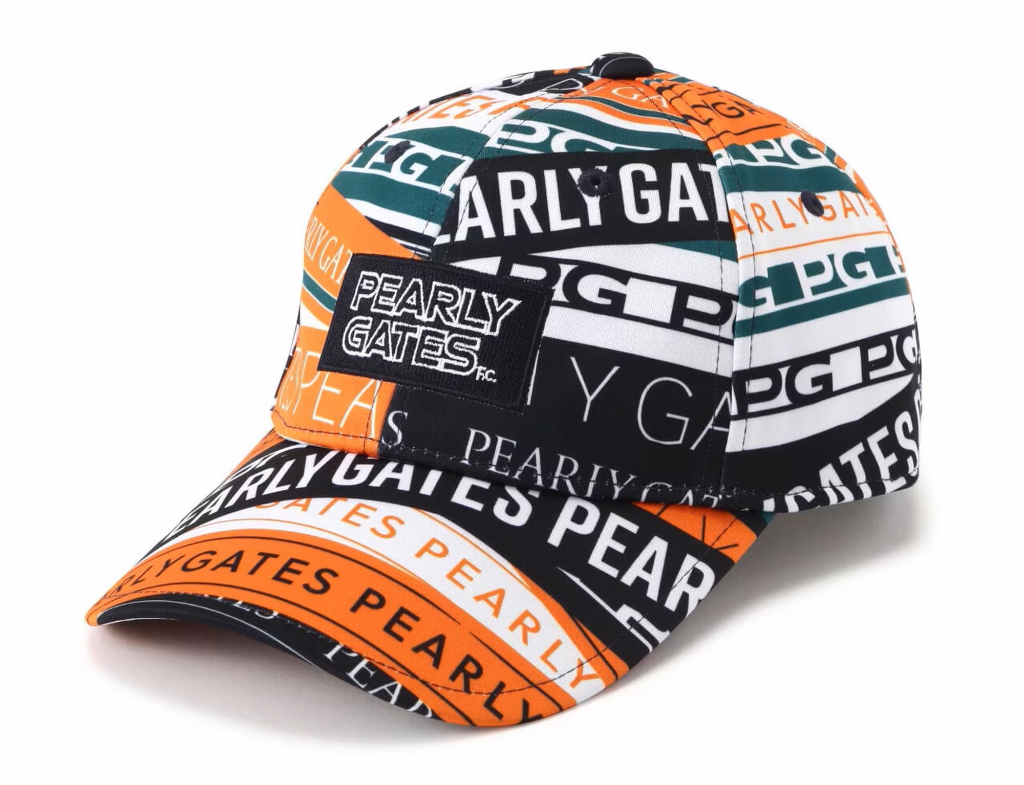 

Unisex Cap Ribbon Size Golf Hat FR [PEARLY GATES] (Logo Pattern, Adjustable) / / 053-4287003 151_Orange