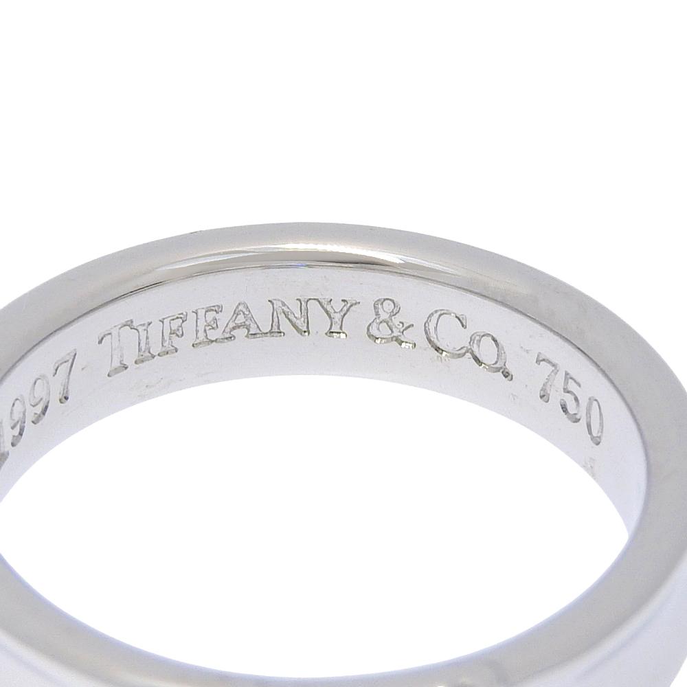 TIFFANY&Co. Stacking Ring 1997 K18 white gold/diamond #5.4(US Size) 5.0g Women Used