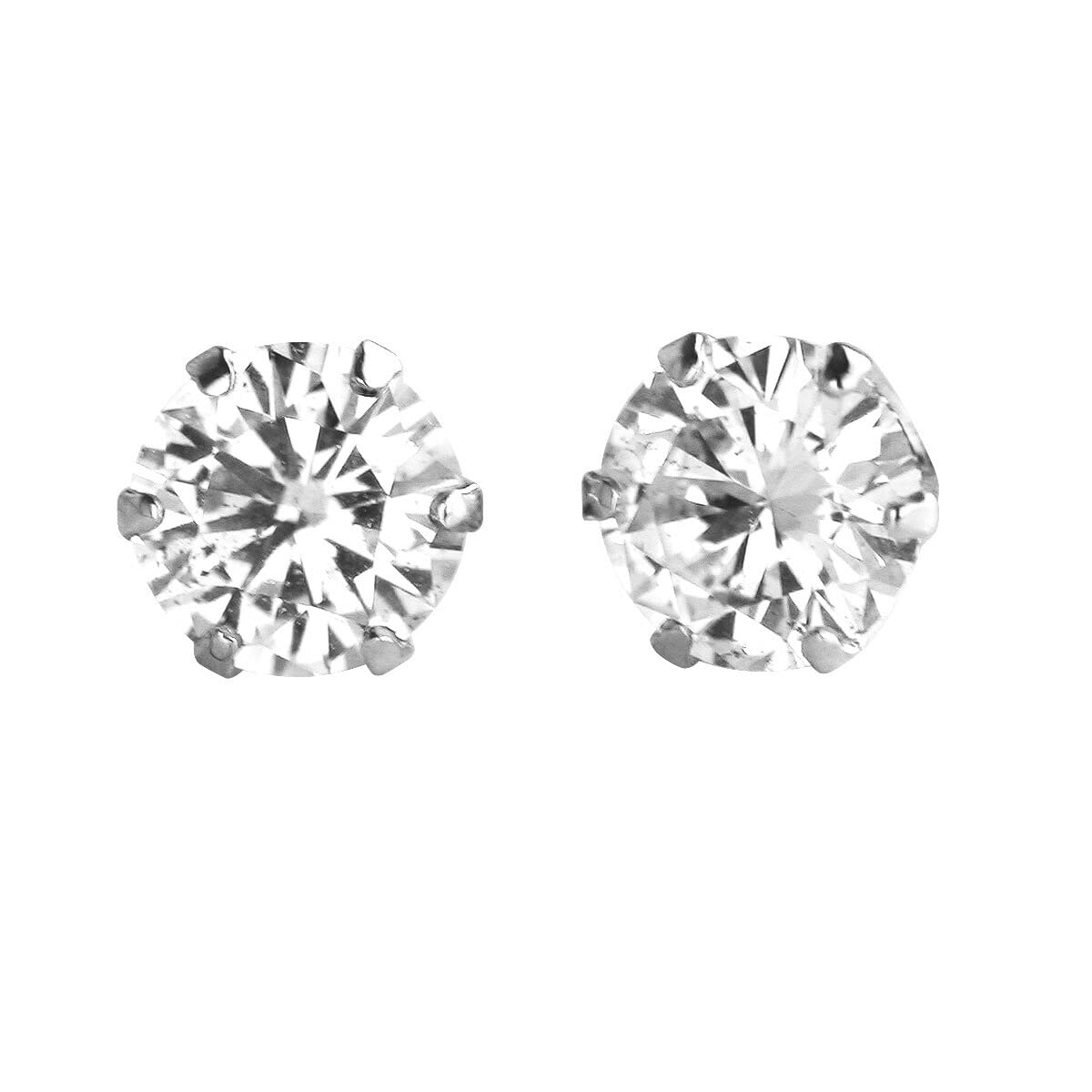 

Jewelry PT900 Diamond Earrings Diamond FG Color [Diamond World] Women s 0.50ct 6-prong