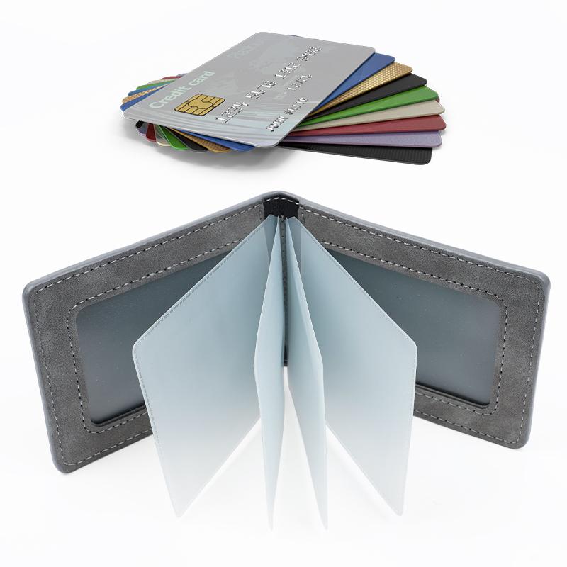 Carbon Fiber Leather Car Emblem Card Holder Billfold For VW Golf Amarok Phaeton GTI Teramont Tiguan Passat Polo Jetta keychain ZM7