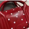 Patent Leather Polka Dot Boston Bag Women's Tote Shoulder Bag