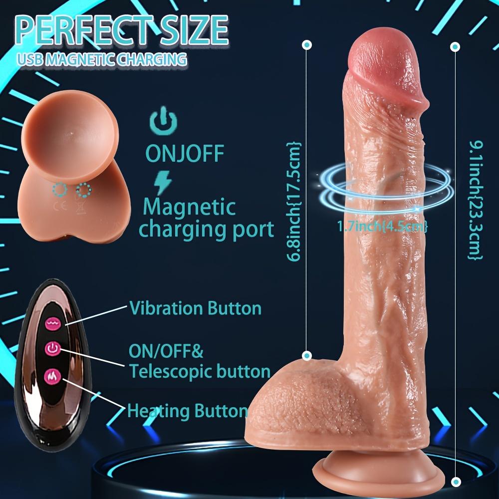 9,1'' Stoßdildo Vibrator Sexspielzeug Realistischer weiblicher Dildo für G-Punkt Analstimulation mit 10 Stoß- und Rotations-Vibrationsmodi, Erwachsenenspielzeug für Frauen