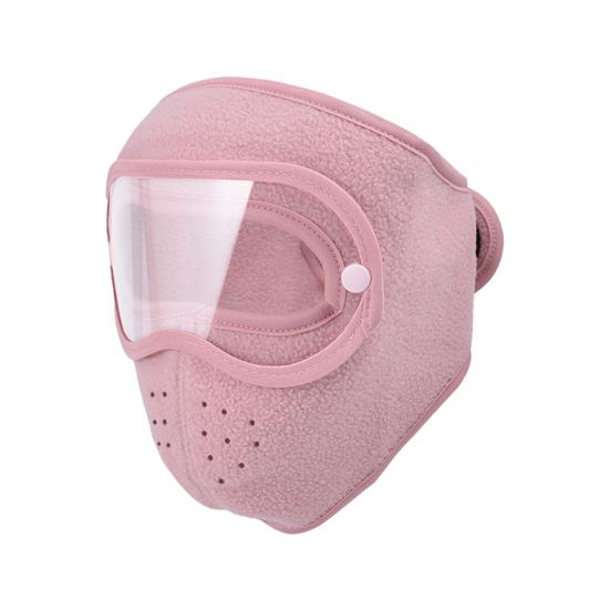 Thermal Mask with Removable Goggles Fleece Warm Mask Breathable Winter Mask Windproof Full Face Protection for Skiing Cycling Hiking Running Men Women