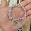 Colorful Pearl Crystal Fishtail Bracelet for Women - Mori Style, Versatile Sweet Design
