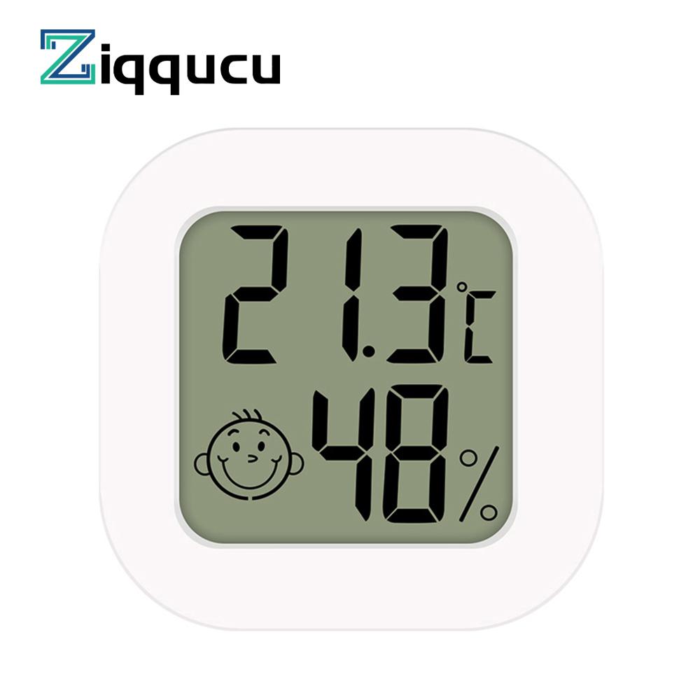 Mini LCD Digital Thermometer Hygrometer Indoor Temperature Home Hygrometer Gauge Temperature Humidity Meter White