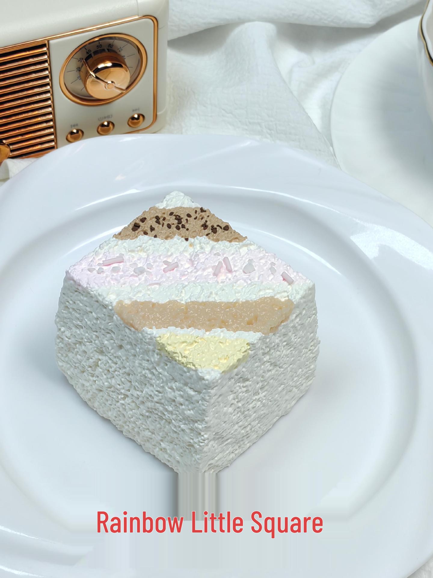 Rainbow Toast Stress Relief Toy - Creative, Rebounding, Food-Grade Silicone Squeeze