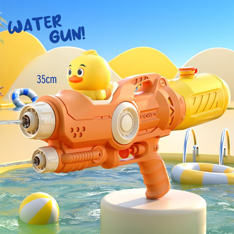 Jucării pentru copii, Pistoale cu apă, Duze duble mari, Rațe dinozaur care se joacă cu pistoale cu apă, Jucării de plajă, Cadouri jucării pentru copii