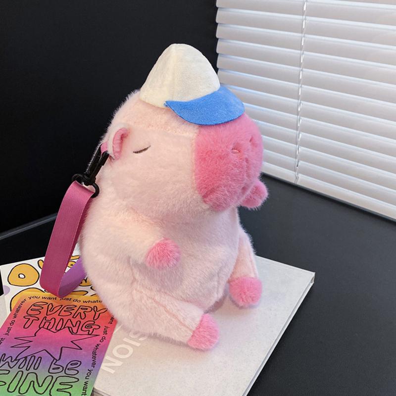 Capybara Plush Backpack Kawaii Plush Doll Fur Bag Children'S Bag Shoulder Bag Mini Backpack Gifts For Girlfriend
