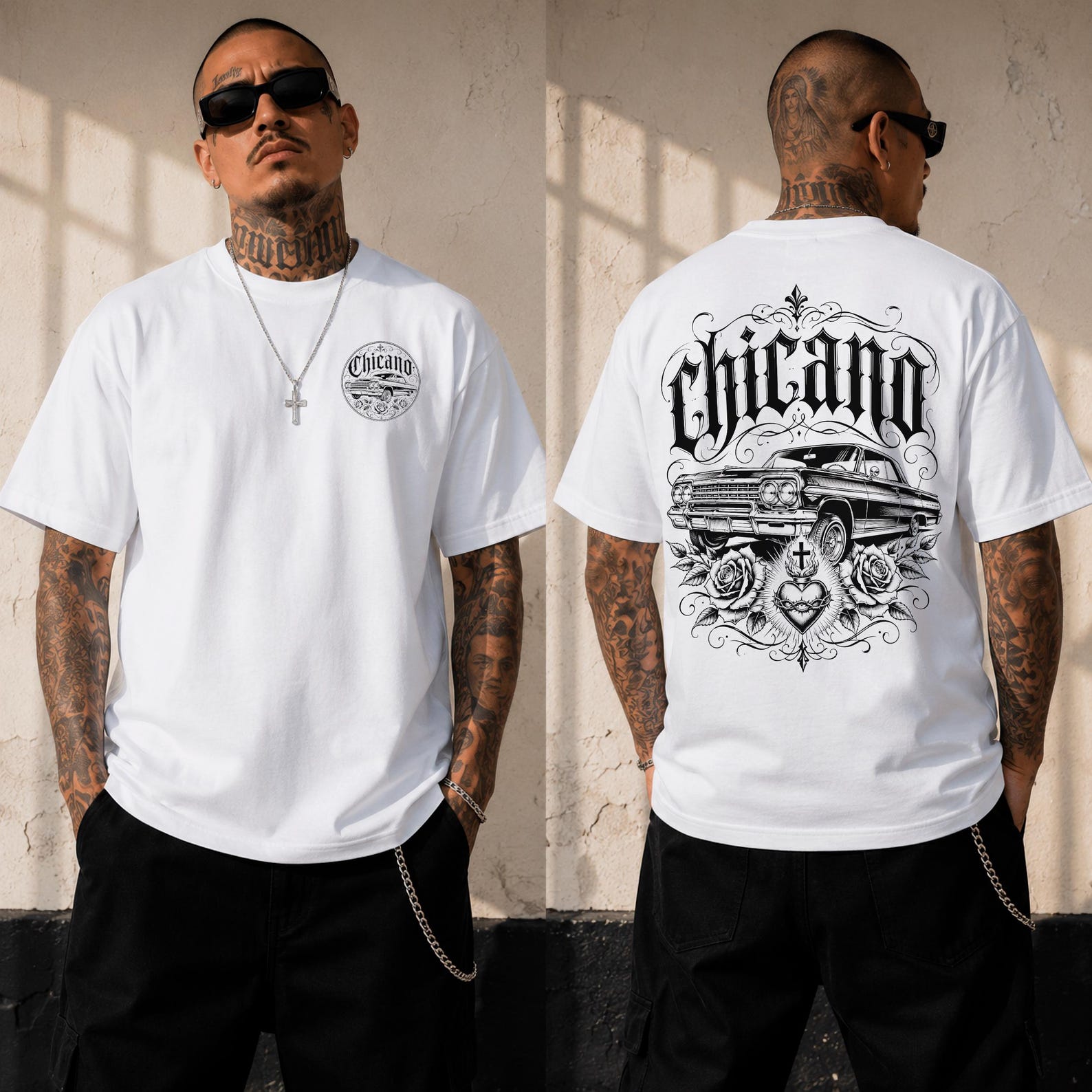 Chicano Lowrider Shirt: Cholo Style T-Shirt | Barrio Culture Fan Gift | Latino Pride Tee | West Coast Streetwear Gift XL