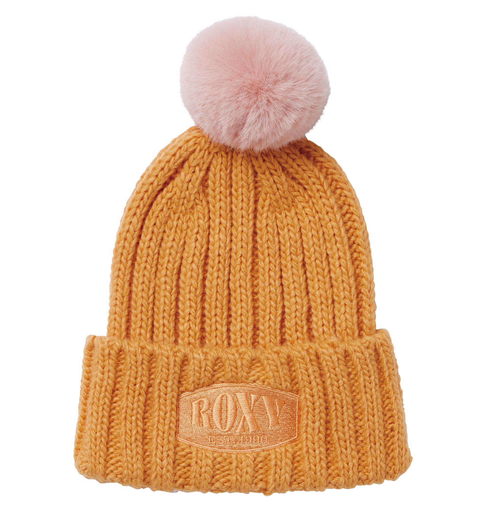 

RBE234308 ribbed beanie [Roxy] Eco-fur pom-pom