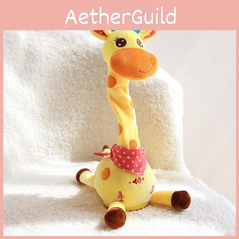 Cute Plush Giraffe Toy With Singing And Swinging Design For Daily Childrens Gift