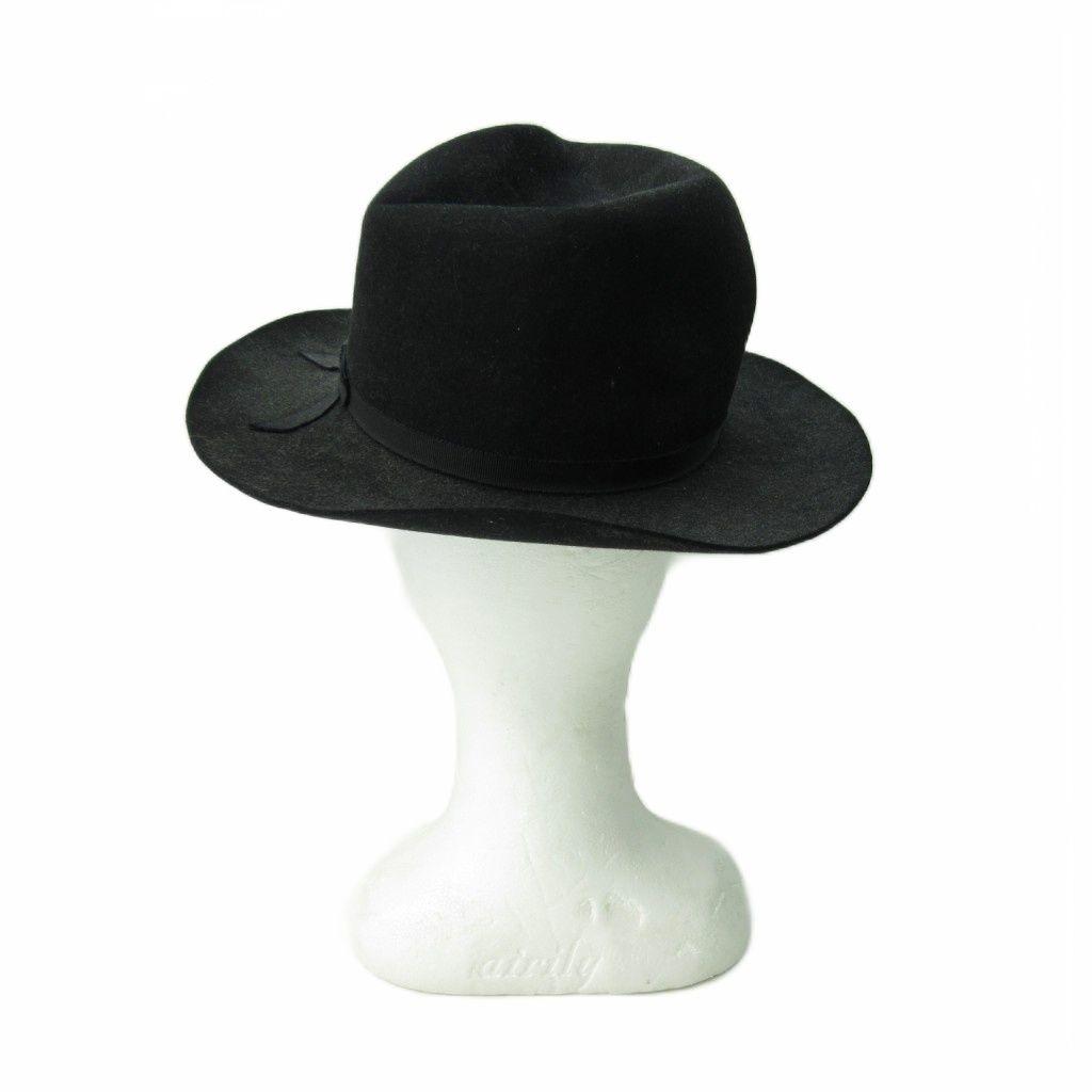 Used NEIGHBORHOOD x Stetson STETSON Collaboration Hat Wool Ribbon S Black 162CHSSN-HT01 1203