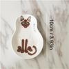 1/3pcs Ceramic Dessert Sauce Dish Japanese Tableware Creative Cute Cartoon Lucky Cat Pattern Water Drop Shape Fruit Sushi Plates