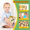 Iabedi Busy Board Montessori Toy for Ages Wooden Toddler Sensory Travel Perfect Gift for Boys Ages Board Plus Yellow 1-3, Toy, 1+ (Busy V2), Medium,
