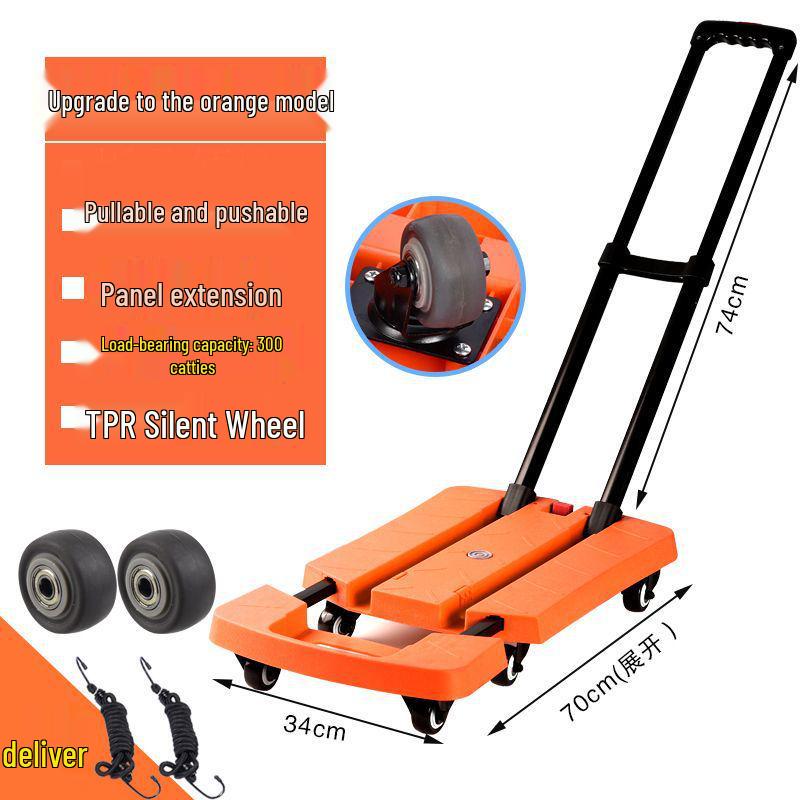Turtle Portable Folding Flatbed Hand Truck and Cart