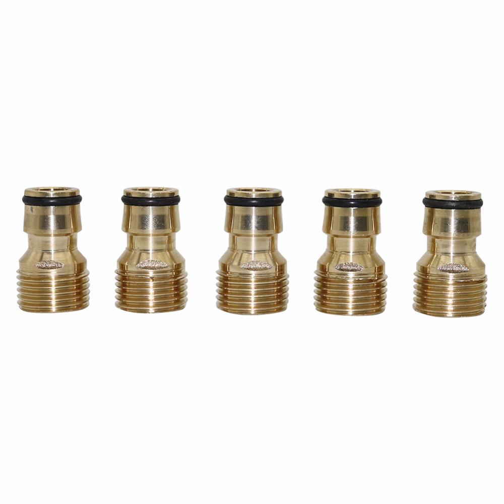 

2 pcs 1/2 Male Thread Copper Quick Connectors joints Car Washing Tube Fittings Home Garden Homebrew Watering irrigation tool 1/2