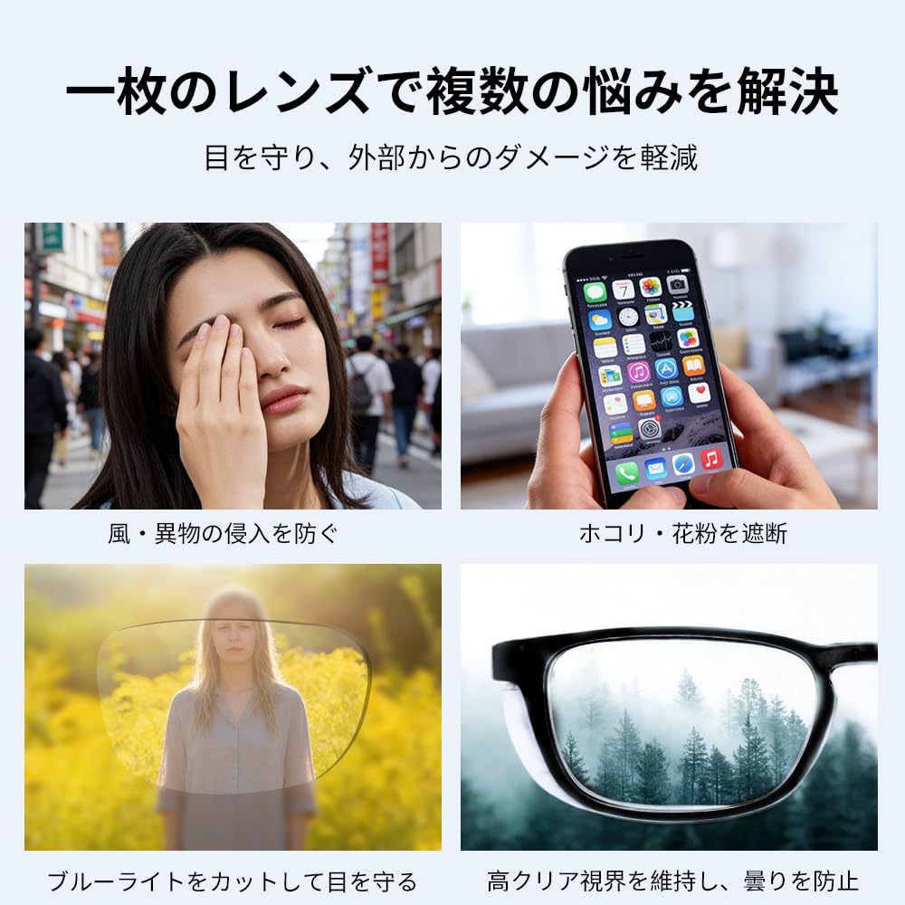 Blue Light Allergy Pollen and Droplet UV Unisex [OptiZen] Pollen-blocking Glasses, Blocking, Glasses, Goggles, Anti-fog, Windproof, Dustproof,